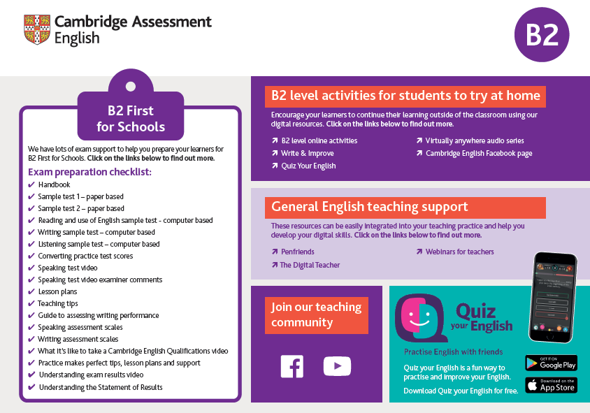 Test Anglais Cambridge Cm2